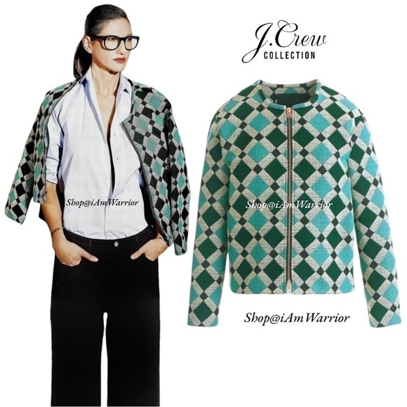 J.Crew Collection NWT jacquard jacket in moroccan diamond tile *shop@iamwarrior - Picture 3 of 12